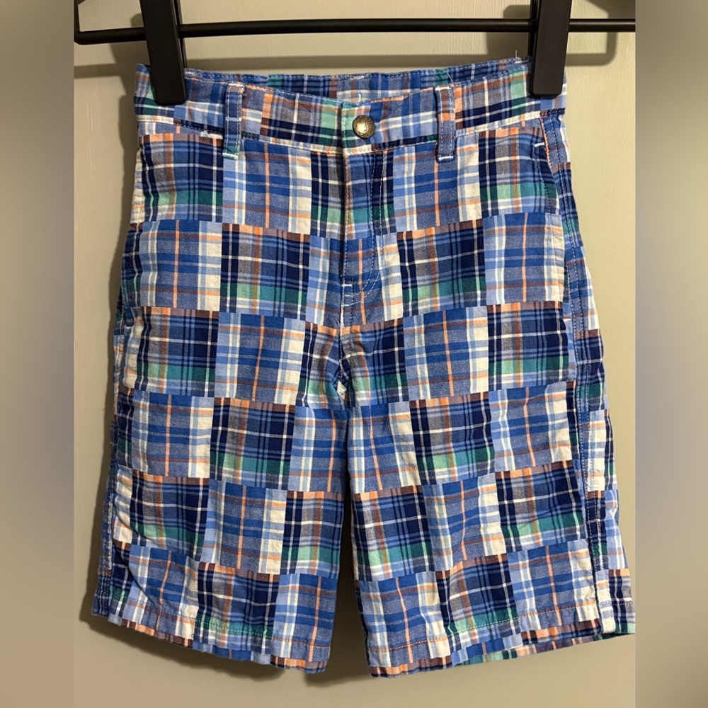 Nautica Blue and Green Plaid Shorts